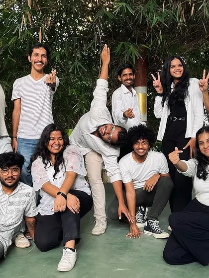 A fun, posed shot of our outgoing interns.