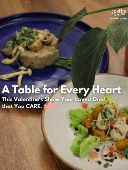 A table for every heart. This Valentine's, show your loved ones you care with a meal that is both indulgent and healthy. Our menu features dishes like this mushroom quinoa risotto, proving that compassionate food is the most loving choice.