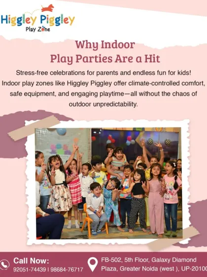 This graphic explains why indoor play parties are a hit. I provide a climate-controlled, safe, and engaging environment, so you don't have to worry about weather or outdoor chaos.