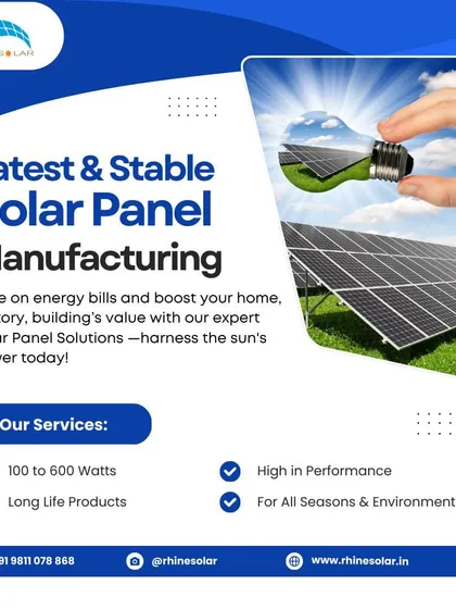 Save on energy bills and boost your property's value with our expert solar panel solutions. Our high-performance products are built to last in any environment.