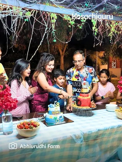 Birthdays at our farms are extra special. We always have a signature fruit cake, a decorated tree, and lots of laughter under the open sky. Here are some snippets from a recent celebration.