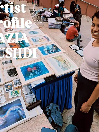 Introducing contemporary artist Nazia Rushdi in our Artist Profile series. She works with conceptual art, exploring the universe, nature, and the complex human mind.