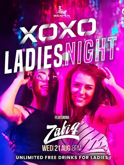 A neon themed ladies night flyer for Loft38. The bright colors and energetic design reflect the music I play.