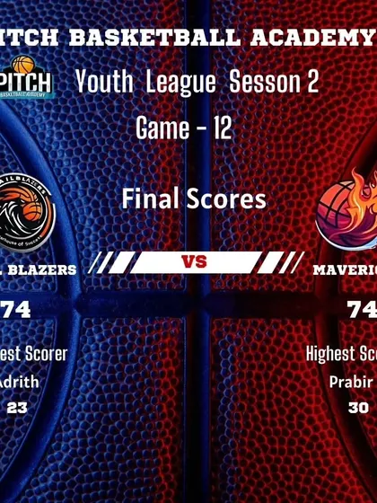 The final score from Game 12 of Season 2, where the Trail Blazers were awarded the win over the Mavericks due to a rule discrepancy.
