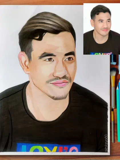This A4 colored pencil portrait was an international order for a client in Dubai. I can safely package and ship my artwork anywhere in the world.