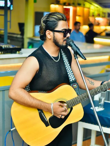 A shot from a summer gig. I believe in myself and my music, and I bring that confidence and positive energy to every stage.