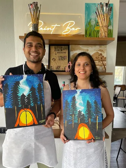Love is in the air at Paint Bar. Book a private event for just the two of you and unleash your inner artists in our cozy, lake-facing studio.