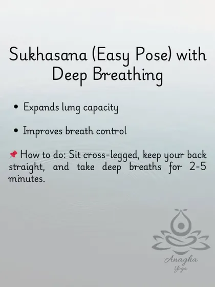 Sukhasana (Easy Pose) with deep breathing is a foundational practice for asthma, as it expands lung capacity and improves breath control over time.