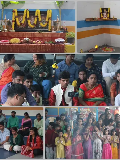 A collage from our Ayudha Pooja celebrations in 2023. It was a beautiful day of prayer and community bonding with our students, parents, and coaches.