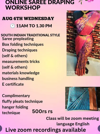 Another example of my online workshop flyer. I always provide live Zoom recordings so you can practice later.