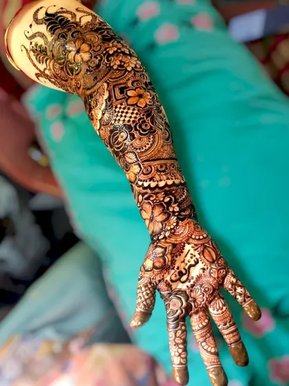 Another angle of the same arm, showing the detail and artistry involved.