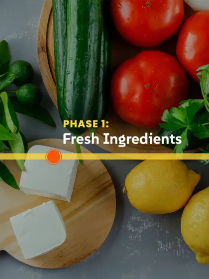 Phase 1 of our process: Fresh Ingredients. Every great meal starts here. We source quality vegetables, paneer, and produce to ensure the best taste and nutrition.
