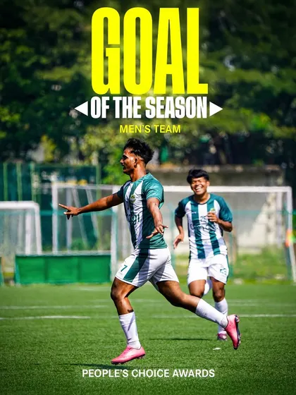 Celebrating the Men's Team Goal of the Season winner, Abhishek, for his magnificent strike against Sporting Club Bengaluru.