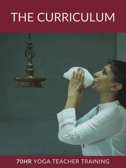 The curriculum is at the heart of my training. This image of me blowing a conch shell symbolizes the call to study and the sacredness of the teachings we share.
