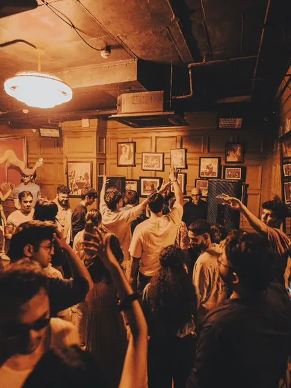Another angle of the packed dance floor. There's not an empty spot in the house.