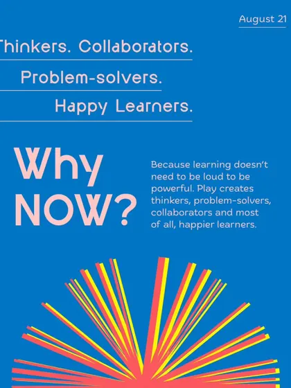 Why now? Because learning doesn't need to be loud to be powerful. We believe play creates thinkers, collaborators, problem-solvers, and happier learners.