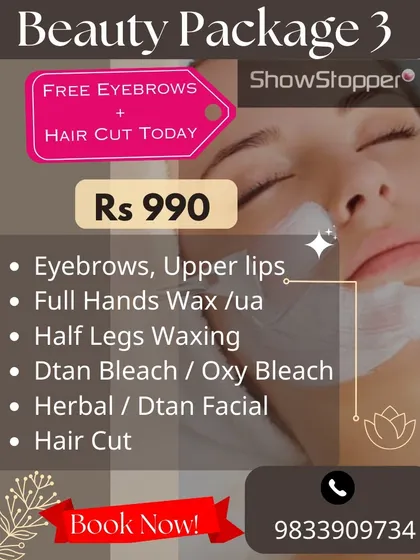 Get a complete refresh with this package. It includes all the essentials plus your choice of a herbal or Dtan facial to leave your skin glowing.