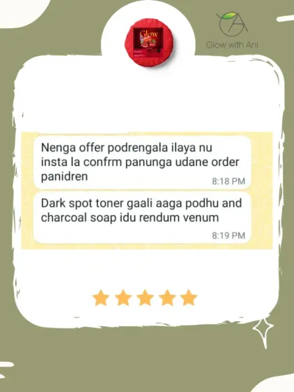 A regular customer waiting for an offer to stock up on her Dark Spot Toner and Charcoal Soap. I love my loyal Insta Family.
