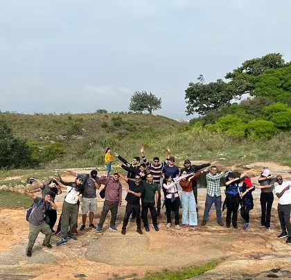 Having some fun with a coordinated dab pose at Kaiwara Hills. My trips are all about letting loose and having a good time.