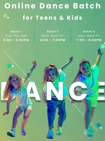 Check out our online dance batch schedule for teens and kids. We have multiple timings for our Bollywood and Hip Hop classes.
