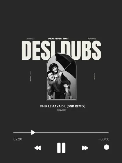 Announcing 'Bollywood Wala Pyar', the third EP of Desi Dubs, featuring a DnB remix of 'Phir Le Aaya Dil'.