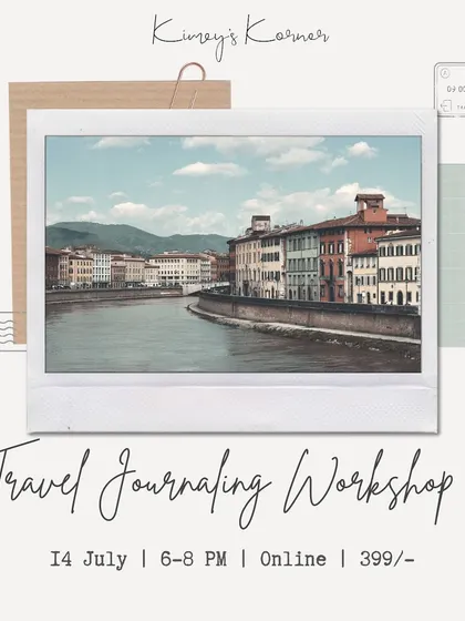 Another flyer for my online travel journaling workshop, a two-hour session designed to make you a confident memory keeper.