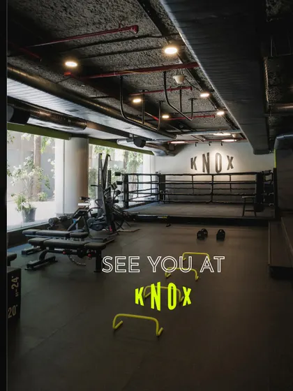 A view of our well-equipped studio floor with the iconic Knox boxing ring. We can't wait to see you here.