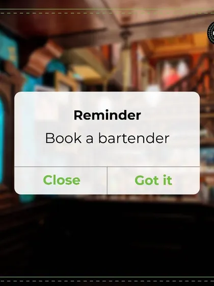 Here's your reminder to book a bartender for your next party. Let us tick one major item off your to-do list.