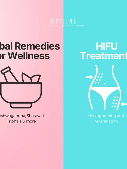 For postpartum wellness, I combine Ayurvedic herbal remedies like Ashwagandha with modern cosmetology treatments like HIFU for skin tightening and rejuvenation.