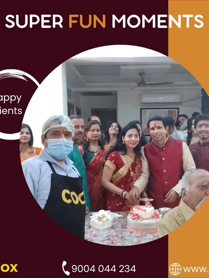 A wonderful photo from a client's celebration, with my team member ready to assist with the cake cutting. I am happy to be part of your special moments, ensuring they are hassle-free.