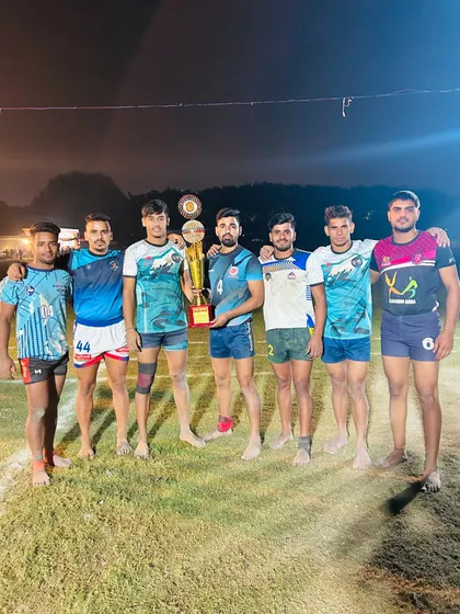The team celebrating our first position win at a Ghaziabad tournament. We play to win.
