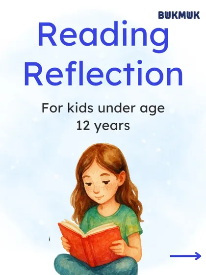 This is the cover of my 'Reading Reflection' guide for kids under 12. It's filled with prompts and questions to help them think more deeply about the books they read.