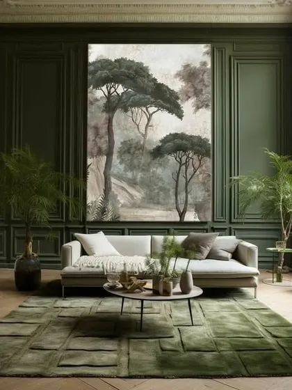 We create large-format vintage and charcoal landscape paintings that are perfect for spaces with high ceilings or grand staircases. These pieces add a timeless, dramatic flair to any interior, whether modern or traditional.