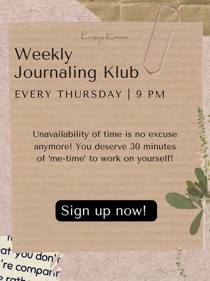 You deserve 30 minutes of me-time to work on yourself. My weekly journaling club is the perfect, low-pressure way to make that happen.
