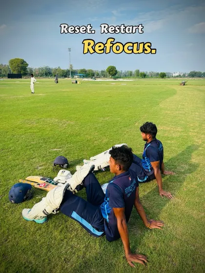 Reset. Restart. Refocus. The mantra of a true cricketer. Taking a moment to reflect during practice.