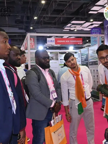 My team demonstrating our technology to a group of international delegates at IndiaSoft 2025. Their curiosity and engagement is a great motivator.