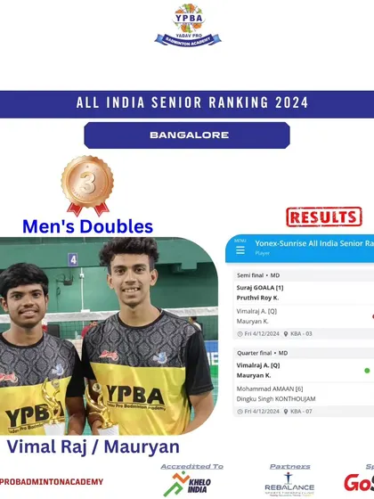 A duplicate poster of Vimal Raj & Mauryan's Bronze medal win in Bangalore.