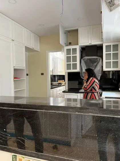 Even when a kitchen is almost complete, our work isn't done. We focus on the final details, ensuring every cabinet door aligns and the space is perfect for handover.
