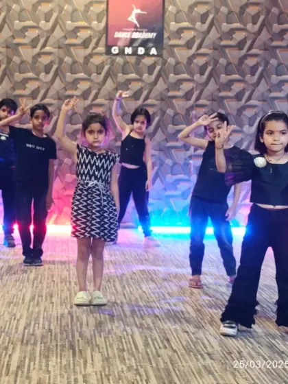 Our young dancers in action during the 'Ankhiyan Gulaab' routine, captured in our vibrant studio.