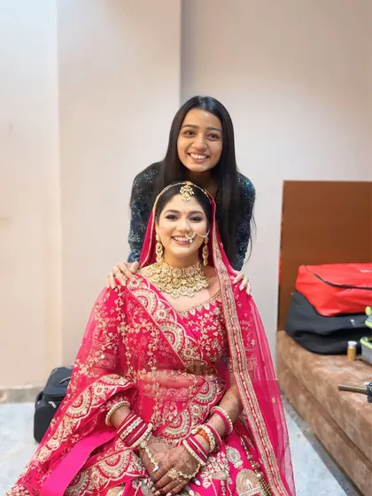 A happy moment with my Udaipur bride Ankita. It's an honour to share in the joy and be a trusted part of such an important day.