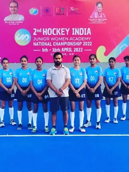 The official team photo of my Junior Women's squad at the 2nd Hockey India National Championship. Each player is a key part of our journey to the semi-finals.