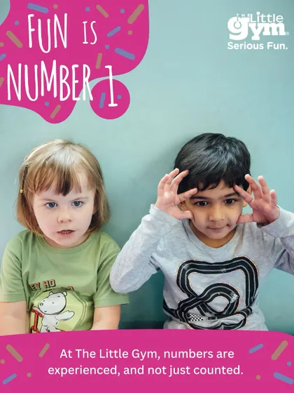 A collection of posters for our "Fun is Number 1" theme, showing how we turn math concepts into movement and play for all age groups.