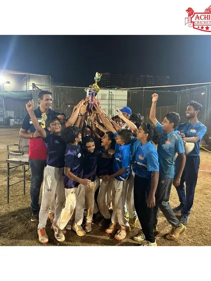 Pure joy! Our U-11 team lifts the trophy after being crowned champions of the AT Sports Night Tournament.