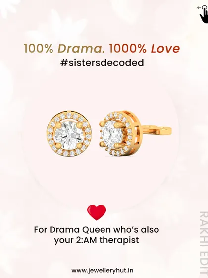 For the sister who is both a drama queen and a 2 AM therapist, these classic halo studs are the perfect gift. A timeless piece for a timeless bond.