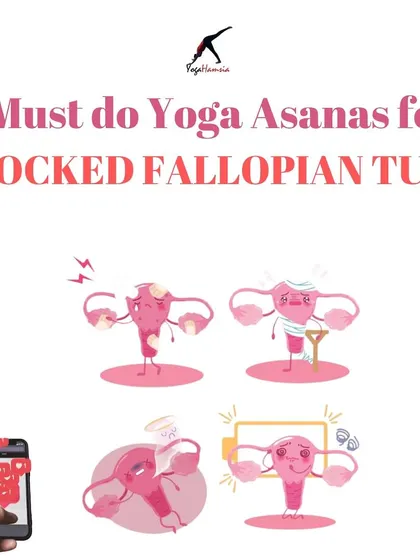 This graphic introduces a series on asanas that can support the health of the fallopian tubes by promoting blood flow and energy to the reproductive system.