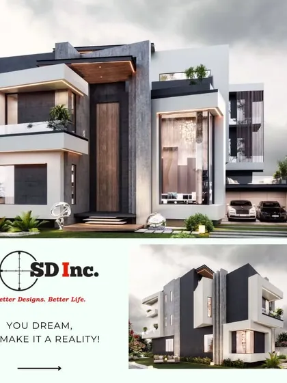 A 3D visualization of a contemporary luxury villa, showcasing my approach to modern architecture. The design incorporates clean lines, large windows, and a dynamic interplay of materials to create a statement home.
