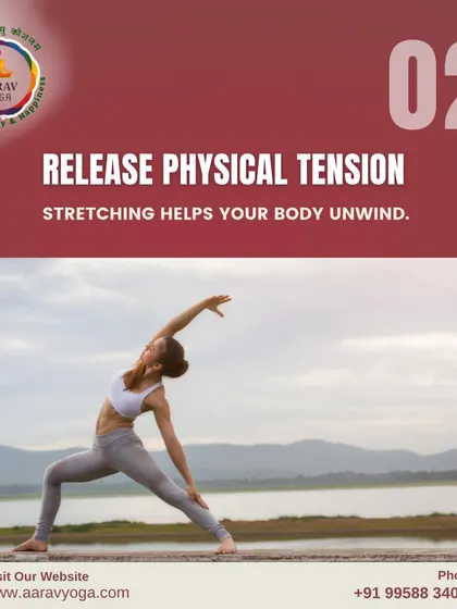 Part of our sleep series, this image demonstrates how stretching helps the body unwind and release physical tension, which is crucial for preparing for sleep.