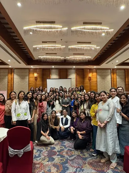 Another wonderful group from my two-day workshop tour. We covered everything from body shape analysis to building a professional wardrobe.
