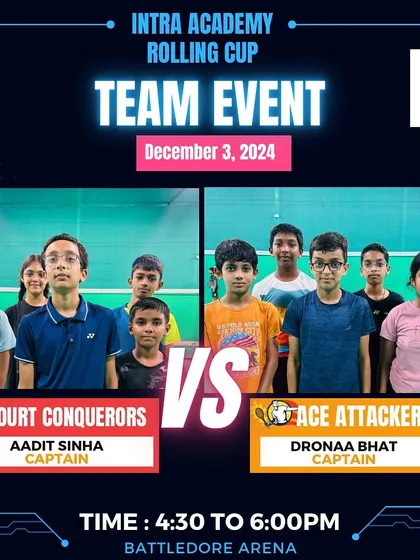 The first day of the Rolling Cup team event, with the Court Conquerors playing against the Ace Attackers. The energy is electric from the start.