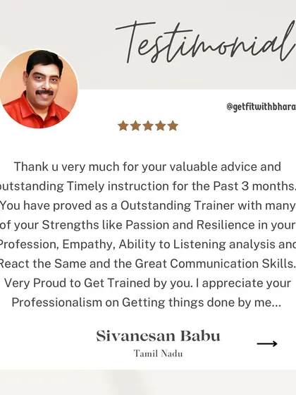 Sivanesan highlights my passion, empathy, and communication skills. He was proud to be trained by me and appreciated my professionalism.